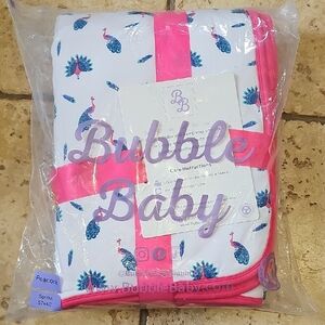 Bubble Baby Peacock Bamboo Blanket New In Bag
